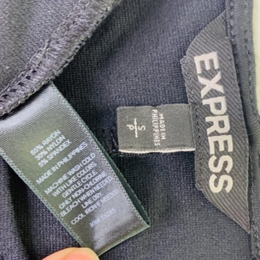 Express Goth Sexy Black Sheath Dress with Punk Silver Zipper Accents, Small - Picture 10 of 12